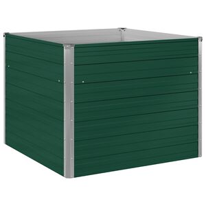 vidaXL Plantenbak verhoogd 100x100x77 cm gegalvaniseerd staal groen