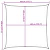 vidaXL Zonnezeil 160 g/m&sup2; 4,5x4,5 m HDPE wit