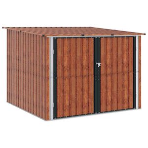 vidaXL Fietsschuurtje 3 st Bruin 216 x 207 x 158 cm Metaal