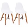 vidaXL Eetkamerstoelen 2 st kunststof wit