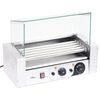 vidaXL Hotdog grill 5 rollers met glazen afdekking 1000 W