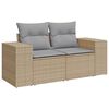 vidaXL Tuin Sofa Set met kussen 14 pcs Beige poly rattan