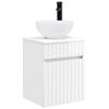 vidaXL Wandgemonteerde wastafelmeubel Hoogglans Wit 39 x 41 x 64,5 cm