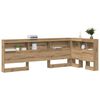 vidaXL Opberghoofdbord met plank Artisan Eiken 75 cm Bewerkt hout
