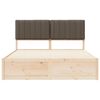 vidaXL Bedframe met Gevoerd Hoofdgedeelte Taupe 160 x 200 cm