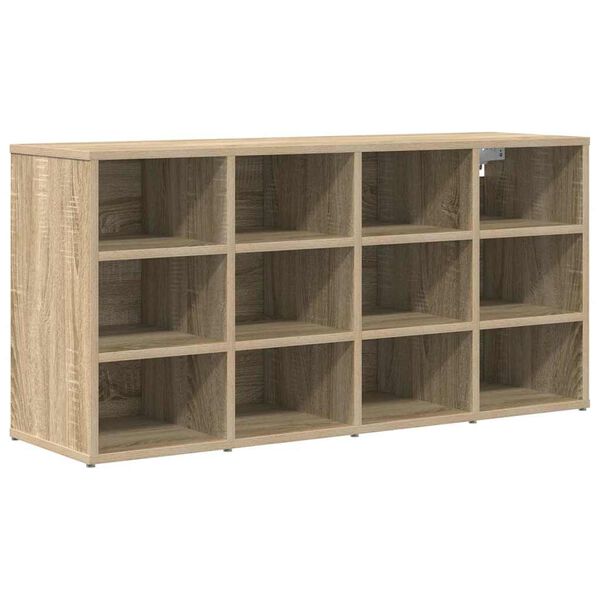 vidaXL Schoenenkast Sonoma Eiken 103 x 30 x 51 cm Bewerkt hout