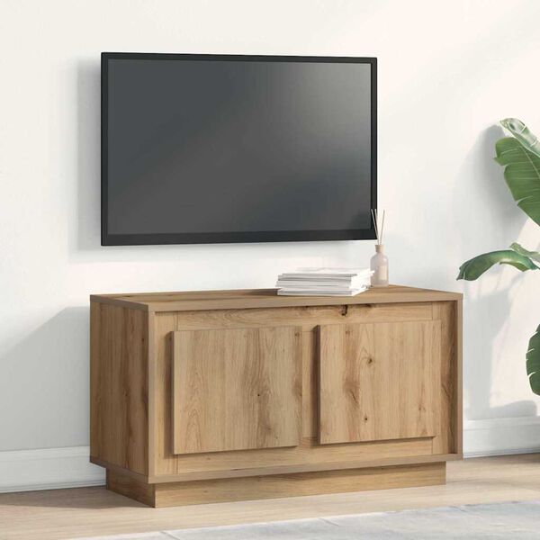 vidaXL TV-kast artisanaal eikenkleurig 80 x 35 x 45 cm Bewerkt hout