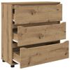 vidaXL Opbergkast Artisan Eiken 80 x 31 x 81 cm Bewerkt hout