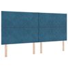 vidaXL Boxspringbed met hoofdeinde Donkerblauw 200 x 200 cm Fluweel