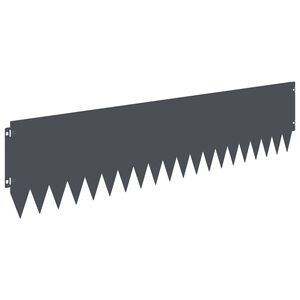 vidaXL Gazonrand 20 pcs 103 x 25 cm Staal Antracietkleurig