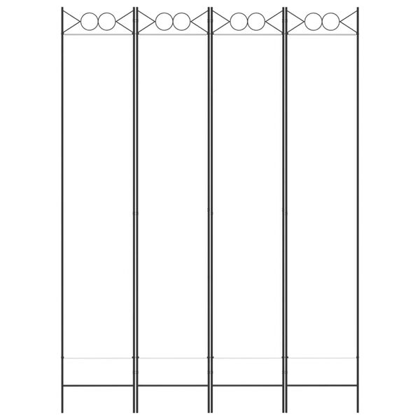 vidaXL Kamerscherm met 4 panelen 160x220 cm stof wit