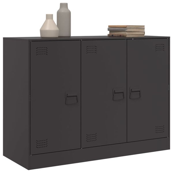 vidaXL Dressoir 99x39x73 cm staal zwart