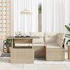 vidaXL Tuin Sofa Set 5 pcs beige en cr&egrave;mekleurig poly rattan