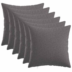 vidaXL Plaid kussen 6 st HEERLEN Lichtgrijs 30 x 30 cm Stof