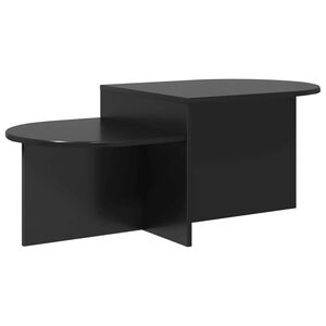 vidaXL Salontafel Zwart eiken 100 x 50 x 40 cm Bewerkt hout
