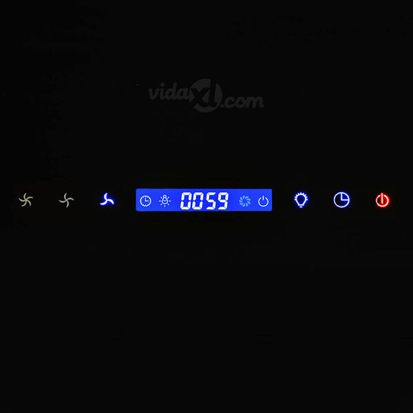 vidaXL Wandafzuigkap 756 m&sup3;/u 90 cm roestvrij staal zwart