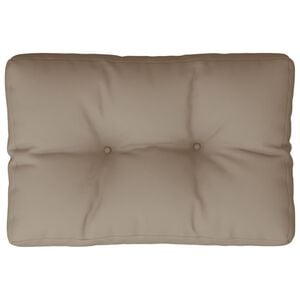 vidaXL Palletkussen 60x40x12 cm stof taupe