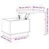 vidaXL Salontafel 40x50x35 cm massief grenenhout honingbruin