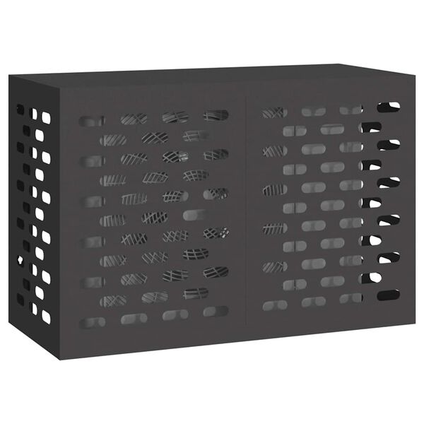 vidaXL Airconditioner hoes Zwart 90 x 40 x 60 cm Staal