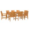 vidaXL Tuin eettafelset 9 st Bruin 200 x 90 x 74 cm Massief Acaciahout