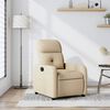 vidaXL Fauteuil verstelbaar stof cr&egrave;mekleurig