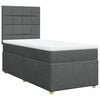vidaXL Boxspring met matras stof donkergrijs 100x200 cm
