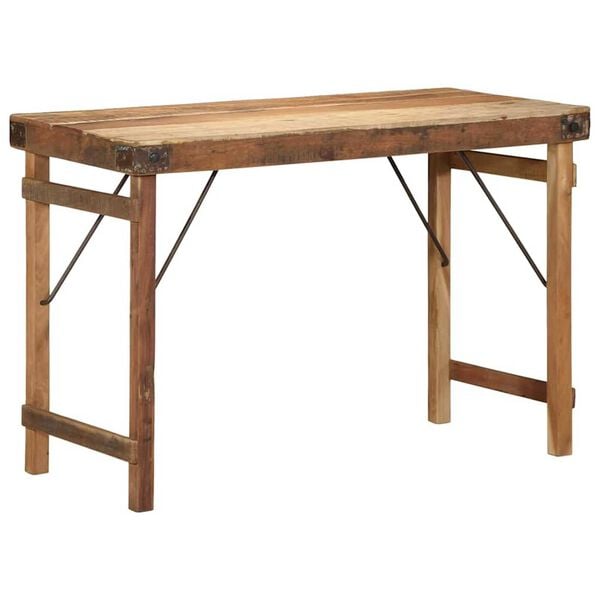 vidaXL Eettafel Bruin 110 x 55 x 76 cm massief gerecycled hout