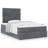 vidaXL Ottoman bed met matrassen 120x200cm fluweel donkergrijs