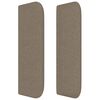 vidaXL Hoofdbord met randen 93x16x78/88 cm stof taupe