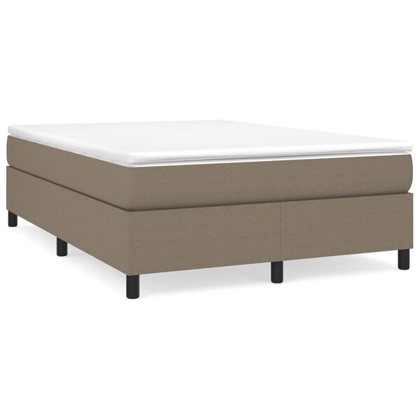 vidaXL Boxspring bed stof taupe 140x190 cm