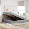 vidaXL Opbergbed met matras Lichtgrijs 160 x 200 cm Polyester