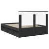 vidaXL Bedframe met hoofdeinde Zwart 150 x 200 cm Massief grenenhout