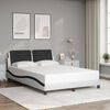 vidaXL Bedframe met LED zonder matras "Zadar" wit en zwart 120x200 cm