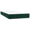 vidaXL Boxspring met matras fluweel donkergroen 90x190 cm