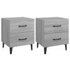 vidaXL Nachtkastjes 2 st 40x35x47,5 cm grijs sonoma eikenkleurig