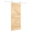 vidaXL Schuifdeur 85 x 210 cm Massief Grenenhout (Niet-Behandeld)