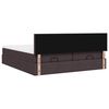 vidaXL Ottoman bed met matrassen en LED's 200x200cm stof donkerbruin