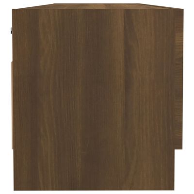 vidaXL Kledingkast 100x32,5x35 cm bewerkt hout bruin eikenkleur