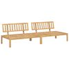 vidaXL Tuinmiddenbanken 2 st pallet massief acaciahout