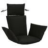 vidaXL Adirondack Kussen PUTTEN 100% Polyester Zwart 60 x 145 x 10 cm
