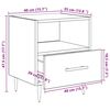 vidaXL Nachtkastje met lade 2 pcs Bruin 40 x 35 x 47,5 cm Bewerkt hout