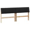 vidaXL Gestoffeerd hoofdbord Zwart 180 cm Massief grenenhout