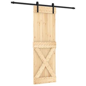 vidaXL Schuifdeur 70 x 210 cm Massief Grenenhout (Niet-Behandeld)