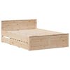 vidaXL Bedframe zonder matras met hoofdbord grenenhout 140x200 cm