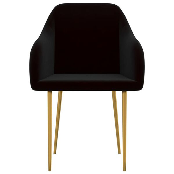 vidaXL Eetkamerstoelen 6 st fluweel zwart