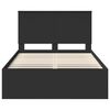 vidaXL Bedframe met hoofdeinde Zwart 120 x 200 cm Massief grenenhout