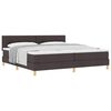 vidaXL Boxspringbed met matras Donkerbruin 200 x 200 cm Stof