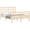 vidaXL Bedframe met hoofdbord massief hout 120x200 cm