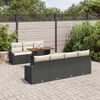 vidaXL Tuin Sofa Set met opslag 8 pcs Zwart Poly riet