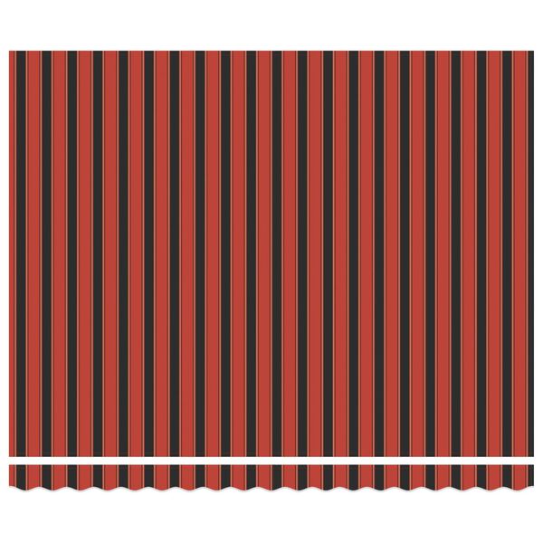 vidaXL Inklapbaar Zonnescherm Oranje en Zwart 400 &times; 300 cm